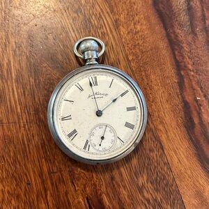 Antique Waltham Silver Pocket Watch 1890